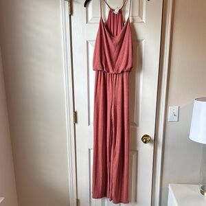 Pink Halter Jumpsuit